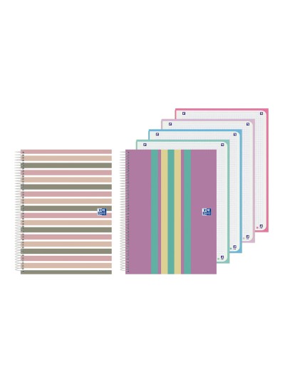 Cuaderno espiral oxford europeanbook 4 tapa extradura din a5+ 120 hojas cuadro 5 mm