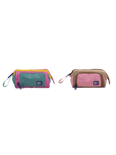Estuche portatodo oxford gran capacidad kangoo color block 100x130x220 mm