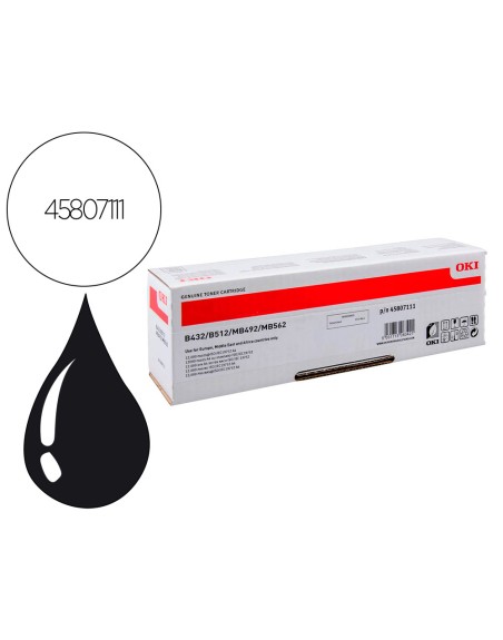 Toner oki n45807111 negro 12000 paginas