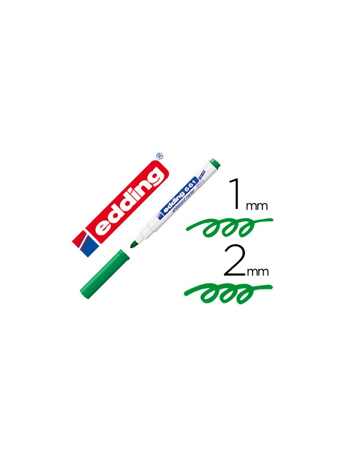 Rotulador edding para pizarra blanca 661 color verde punta redonda 1-2 mm Rotulador edding para pizarra blanca 661 color verde punta redonda 1-2 mm