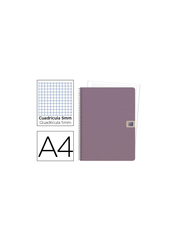 Cuaderno espiral oxford tapa extradura european book 1 nature din a4 80 hojas 90 gr cuadricula 5 mm sin bandas Cuaderno espiral oxford tapa extradura european book 1 nature din a4 80 hojas 90 gr cuadricula 5 mm sin bandas