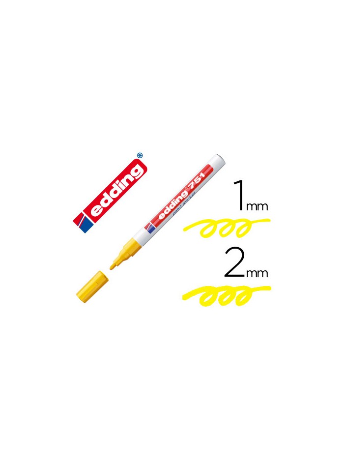 Rotulador edding punta fibra 751 amarillo punta redonda 1-2 mm Rotulador edding punta fibra 751 amarillo punta redonda 1-2 mm