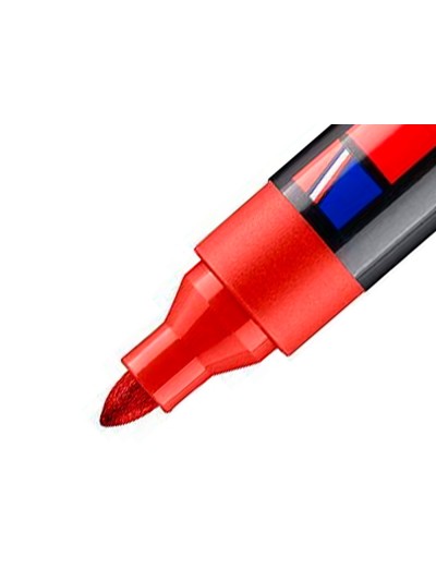 Rotulador edding marcador permanente 300 rojo punta redonda 1,5-3 mm recargable
