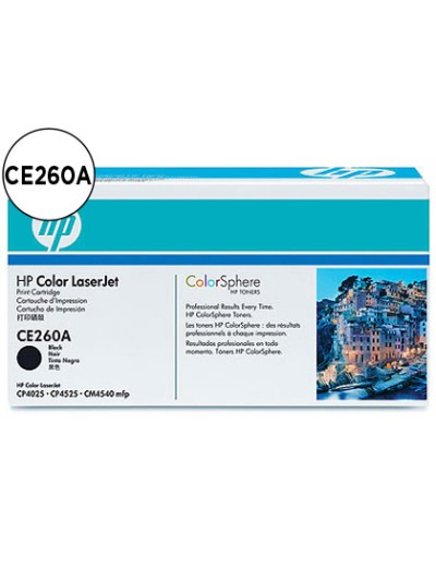 Toner hp color laserjet cp4025/cp4525 -ce260a- negro 8.500 pags