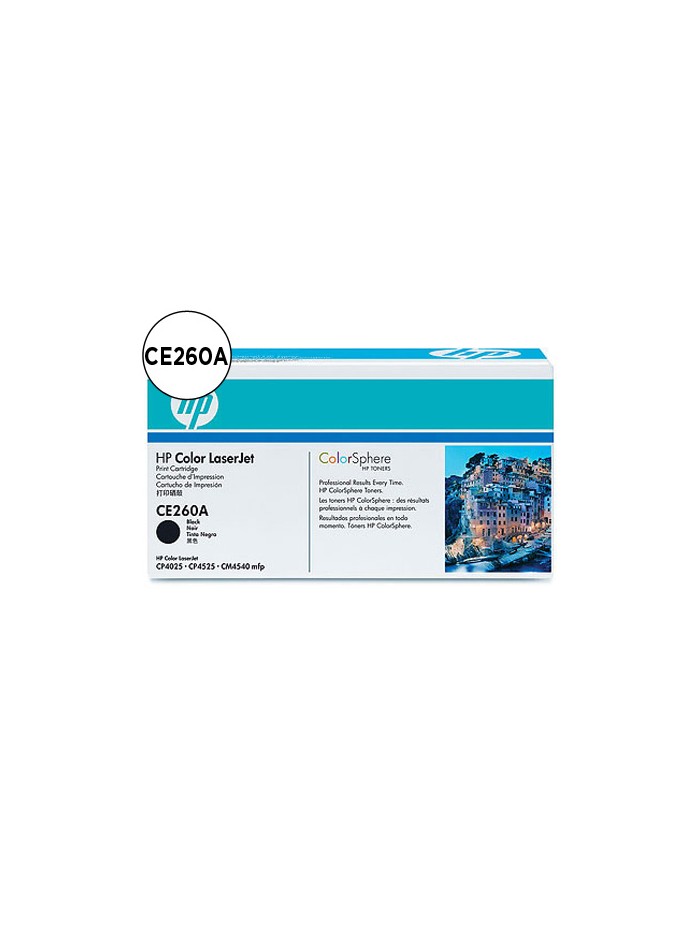 Toner hp color laserjet cp4025/cp4525 -ce260a- negro 8.500 pags Toner hp color laserjet cp4025/cp4525 -ce260a- negro 8.500 pags