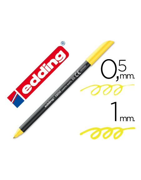 Rotulador edding punta fibra 1200 amarillo neon n.65 punta de fibra 0,5 mm