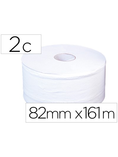 Papel higienico jumbo 2 capas blanco mandril de 60 mm para dispensador 325