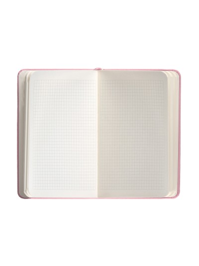 Cuaderno con gomilla antartik notes tapa dura a6 hojas cuadricula rosa pastel 100 hojas 80 gr fsc