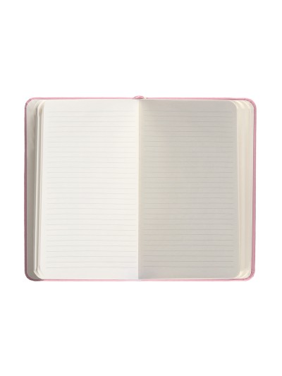 Cuaderno con gomilla antartik notes tapa dura a6 hojas rayas rosa pastel 100 hojas 80 gr fsc