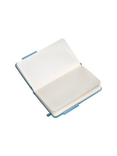 Cuaderno con gomilla antartik notes tapa dura a6 hojas cuadricula azul claro 100 hojas 80 gr fsc
