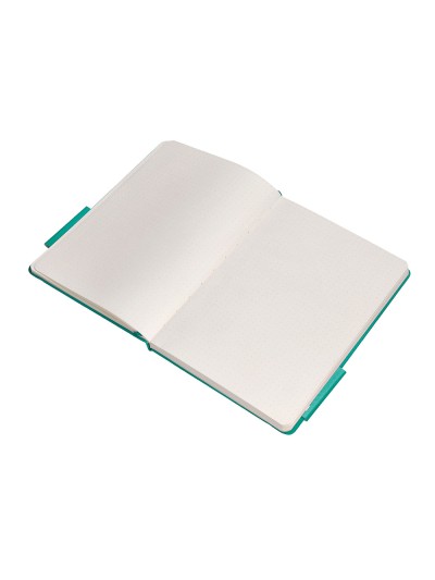 Cuaderno con gomilla antartik notes tapa dura a5 hojas puntos turquesa 100 hojas 80 gr fsc