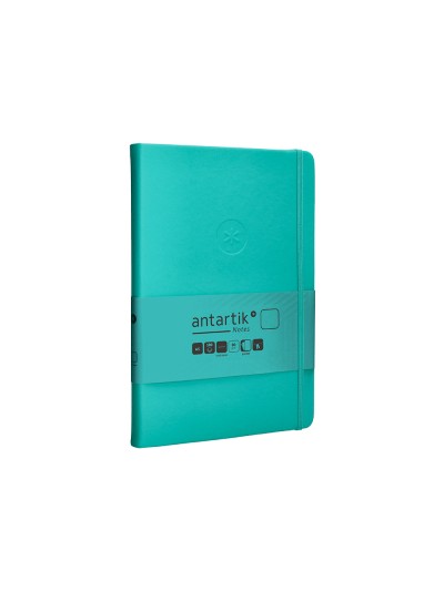 Cuaderno con gomilla antartik notes tapa dura a5 hojas lisas turquesa 100 hojas 80 gr fsc