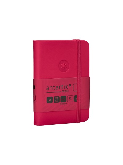 Cuaderno con gomilla antartik notes tapa dura a7 hojas lisas burdeos 80 hojas 80 gr fsc