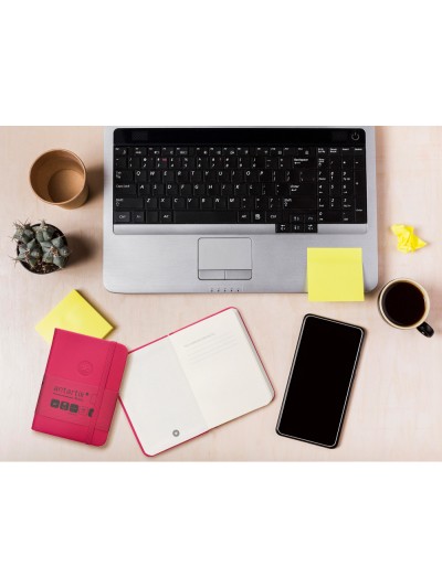 Cuaderno con gomilla antartik notes tapa dura a7 hojas lisas burdeos 80 hojas 80 gr fsc