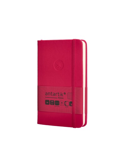 Cuaderno con gomilla antartik notes tapa dura a6 hojas cuadricula burdeos 100 hojas 80 gr fsc