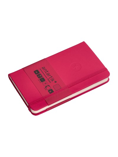Cuaderno con gomilla antartik notes tapa dura a6 hojas cuadricula burdeos 100 hojas 80 gr fsc