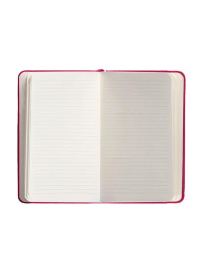 Cuaderno con gomilla antartik notes tapa dura a6 hojas rayas burdeos 100 hojas 80 gr fsc