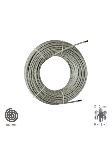 Cable Galvanizado  12 mm. (Rollo 100 Metros) No Elevacion
