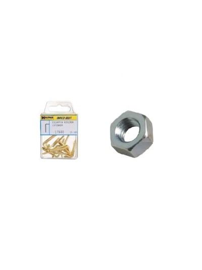 Tuerca Hexagonal Zincada M8  (15 unidades)