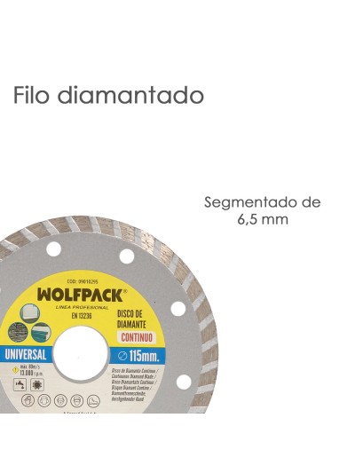 Disco Diamante 115 mm. General Obra Continuo