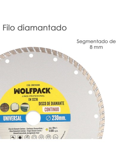 Disco Diamante 230 mm. General Obra Continuo