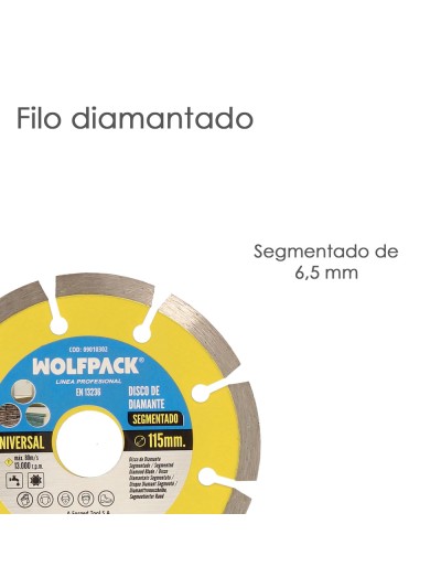 Disco Diamante 115 mm. General Obra Segmentado Sinterizado