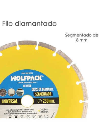 Disco Diamante 230 mm. General Obra Segmentado Sinterizado