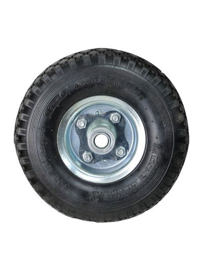 Rueda Carretilla Almacen / Sacos  Neumática Llanta Galvanizada Eje Descentrado Ø 20 mm.