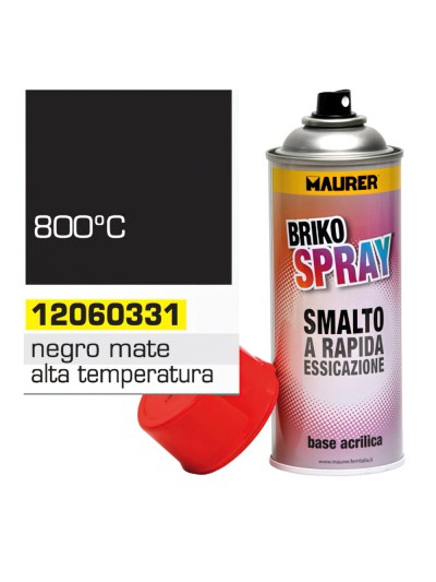 Spray Pintura Resistente Altas Temperaturas Negro Mate 400 ml.