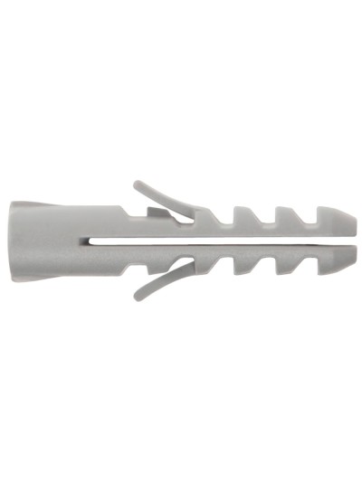 Taco Nylon Tradicional  Gris   6 mm.  (Caja de 100 piezas)