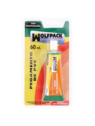 Pegamento PVC  Wolfpack    60 ml.