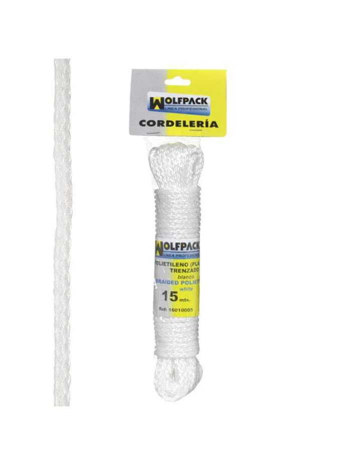 Cuerda Trenzada Plástico Blanca (Madeja 15 m.)