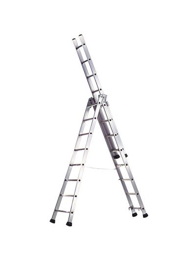 Escalera Aluminio Industrial Pronor 3 Tramos. 9+9+9 Peldaños