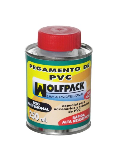 Pegamento PVC  Wolfpack  Con Pincel   250 ml.
