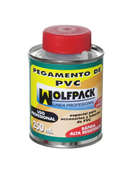 Pegamento PVC  Wolfpack  Con Pincel   250 ml.