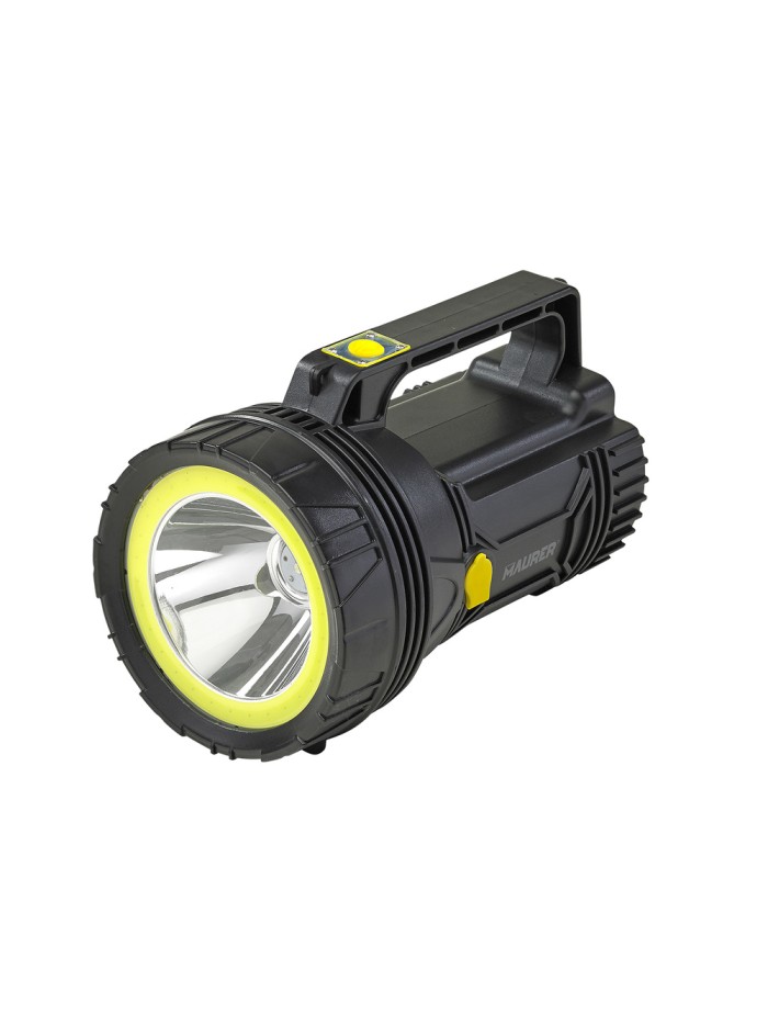 Linterna LED de Mano Multifunción Con Asa, Bateria Litio Recargable (4.000 mAh) 400 Lumenes. 2 Modos de Iluminación