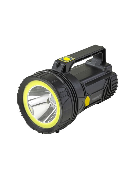 Linterna LED de Mano Multifunción Con Asa, Bateria Litio Recargable (4.000 mAh) 400 Lumenes. 2 Modos de Iluminación