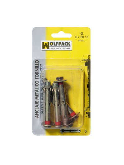 Anclaje Metálico Tornillo 10x 70/12 mm. (2 Piezas)