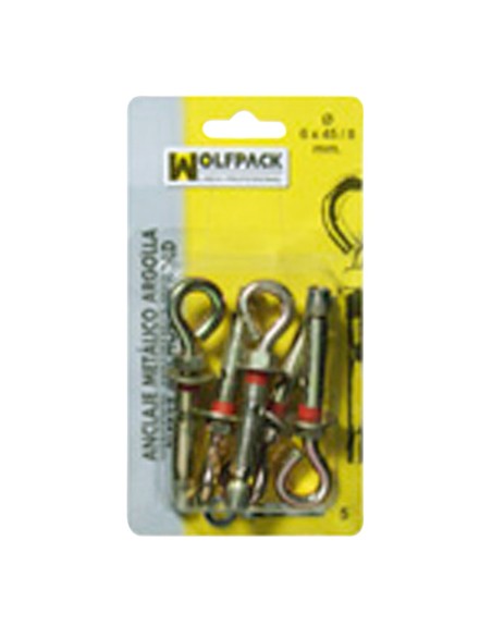 Anclaje Metálico Argolla 10x 70/12 mm. (2 Piezas)