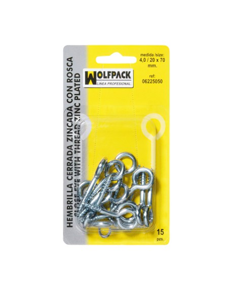 Hembrilla Cerrada 4,0 / 20 x 70 mm. (15 Piezas)
